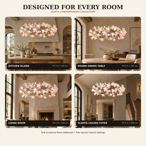 Amarante Floral Branch Ring Chandelier Modern Chandelier