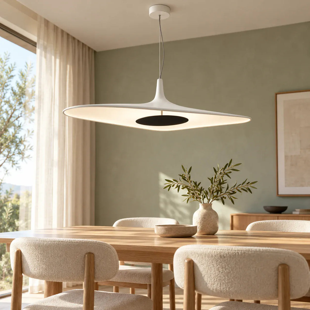 Amy Pendant Ceiling Chandelier White / L23.6'' (60cm) / Warm White 3000K Modern Chandelier