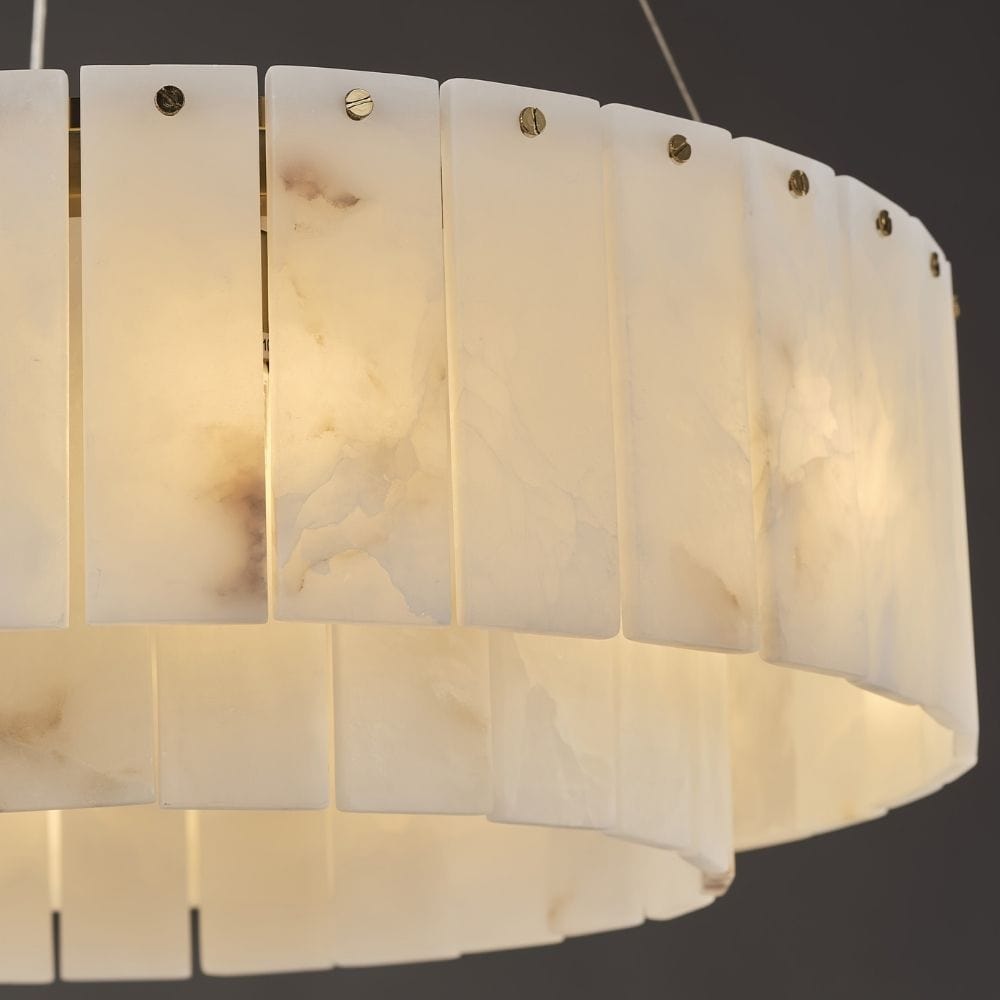 Angie Alabaster Round Chandelier Modern Chandelier