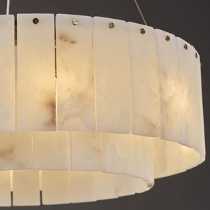 Angie Alabaster Round Chandelier Modern Chandelier