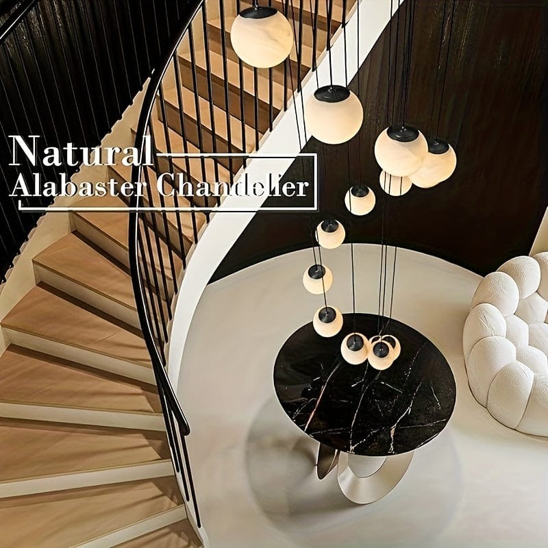 Anne Staircase Alabaster Chandelier Modern Chandelier