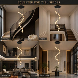 Anne Staircase Alabaster Chandelier Modern Chandelier