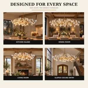 Anya Rustic Tree Branch Chandelier Modern Chandelier