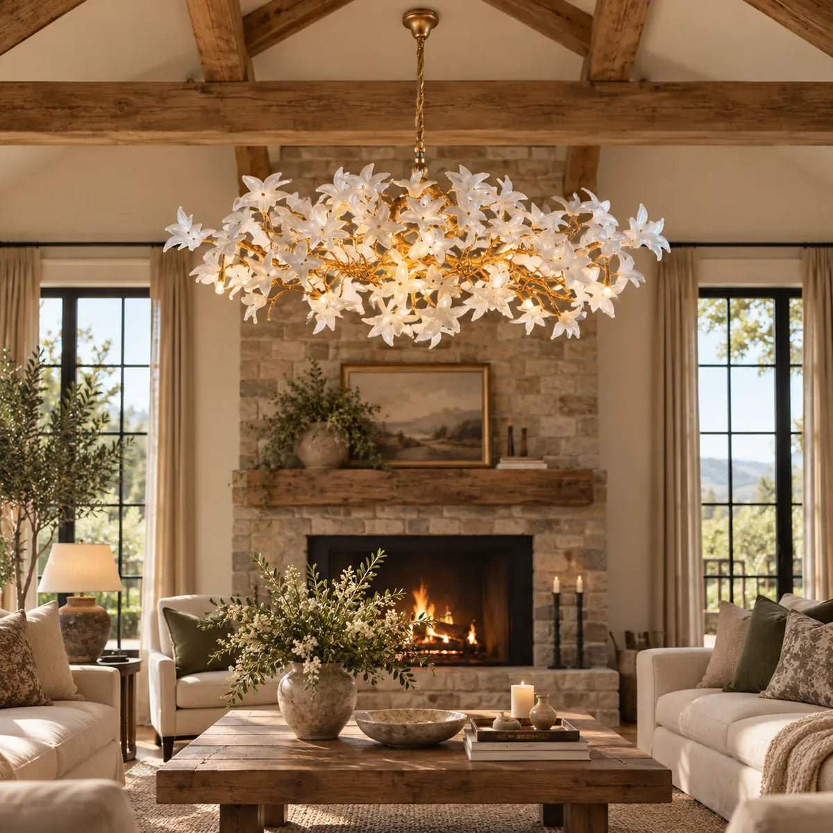 Anya Rustic Tree Branch Chandelier L47.2" (120 cm) / Warm Light 2700K Modern Chandelier