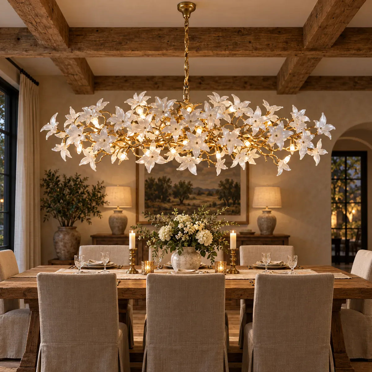 Anya Rustic Tree Branch Chandelier L70.9" (180 cm) / Warm Light 2700K Modern Chandelier