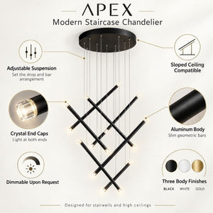 Apex Modern Staircase Chandelier Modern Chandelier