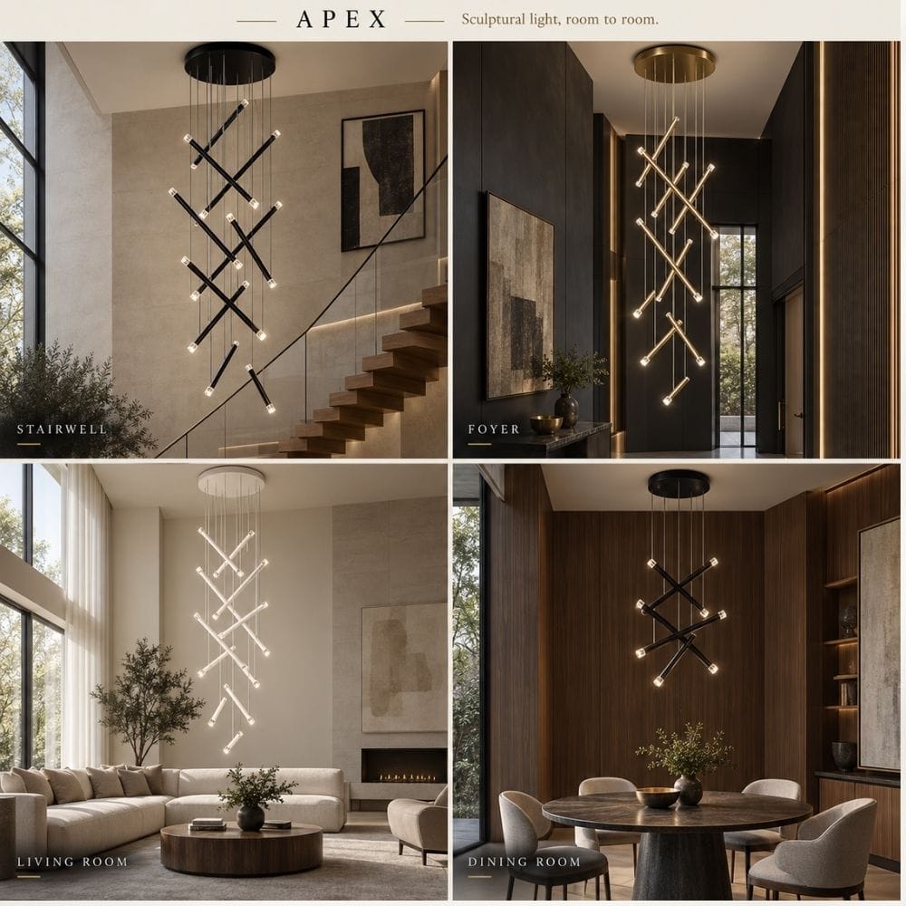 Apex Modern Staircase Chandelier Modern Chandelier