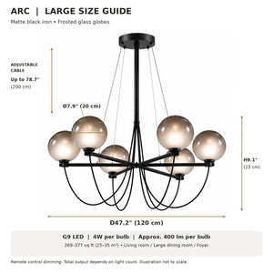 Arc Modern Black Chandelier Modern Chandelier