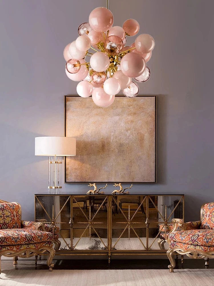 Art Modern Pink Bubble Chandelier Modern Chandelier