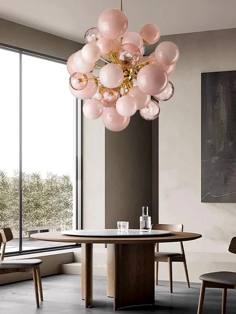 Art Modern Pink Bubble Chandelier Modern Chandelier