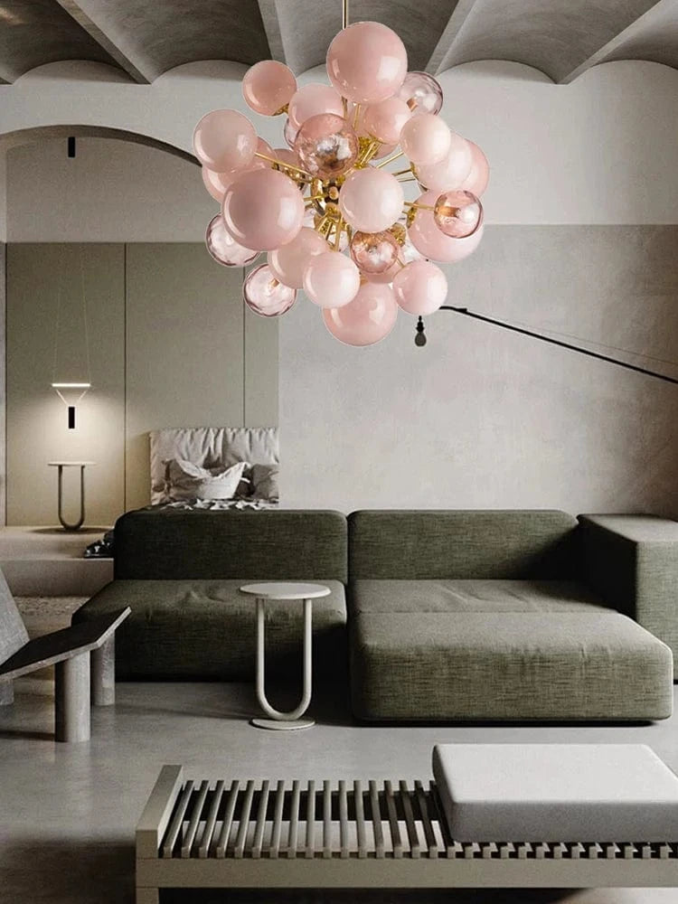 Art Modern Pink Bubble Chandelier Modern Chandelier