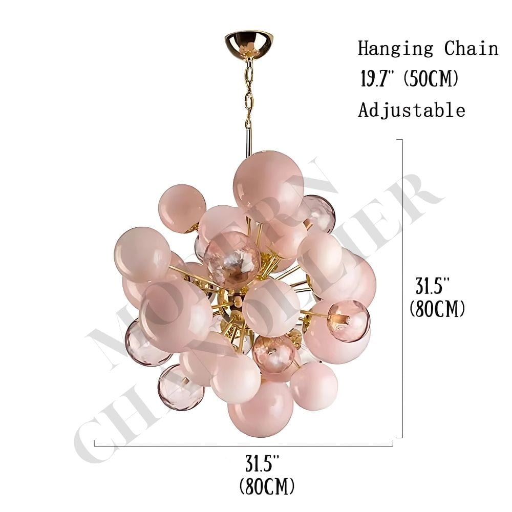 Art Modern Pink Bubble Chandelier Modern Chandelier