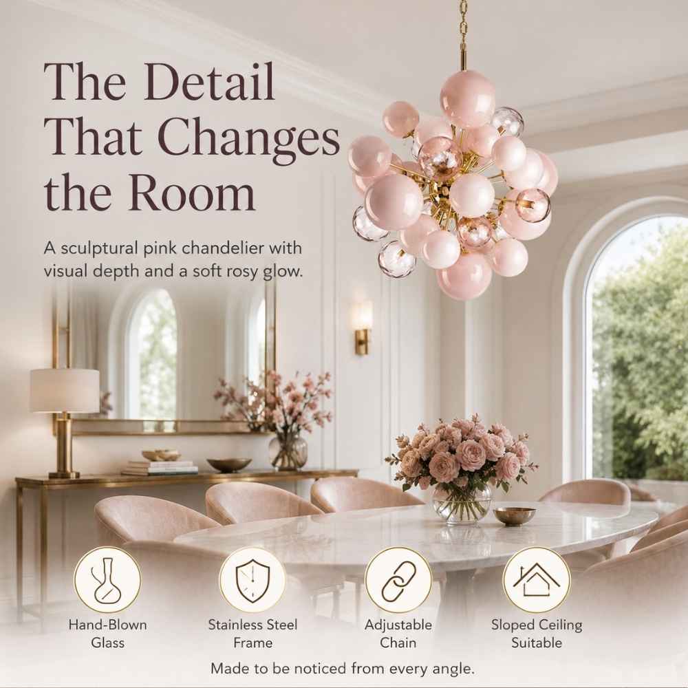 Art Modern Pink Bubble Chandelier Modern Chandelier