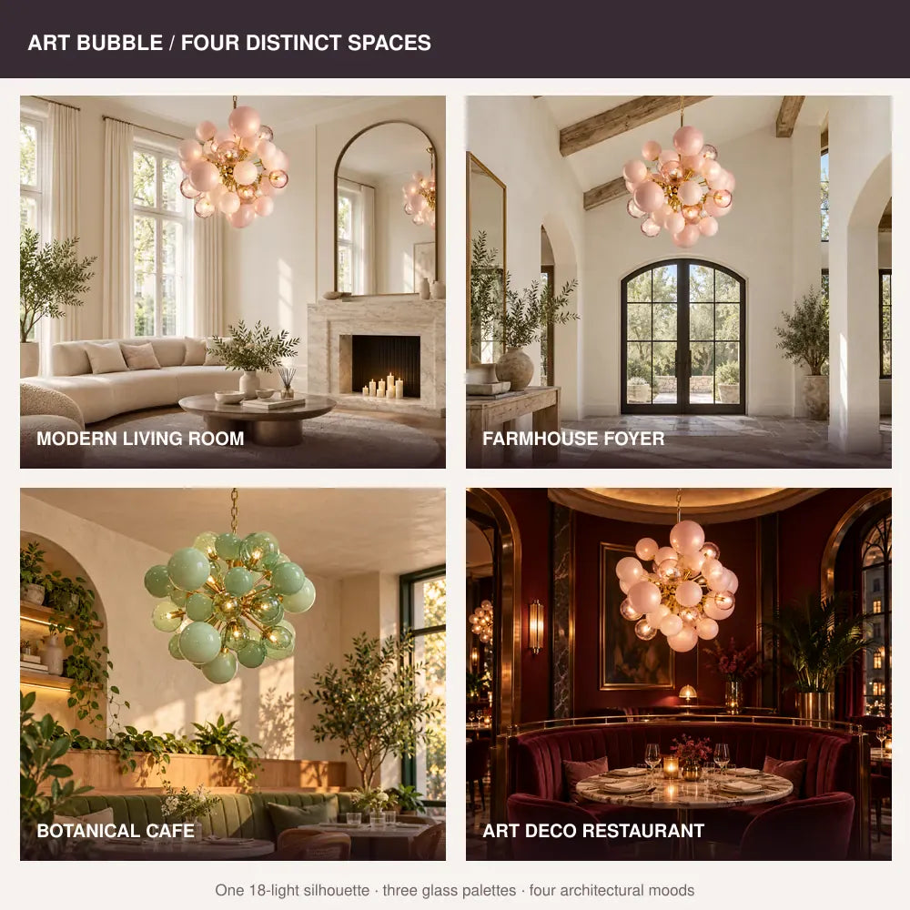 Art Modern Pink Bubble Chandelier Modern Chandelier