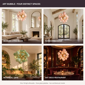Art Modern Pink Bubble Chandelier Modern Chandelier