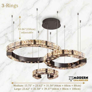 Arven Modern Crystal Ring Chandelier Modern Chandelier