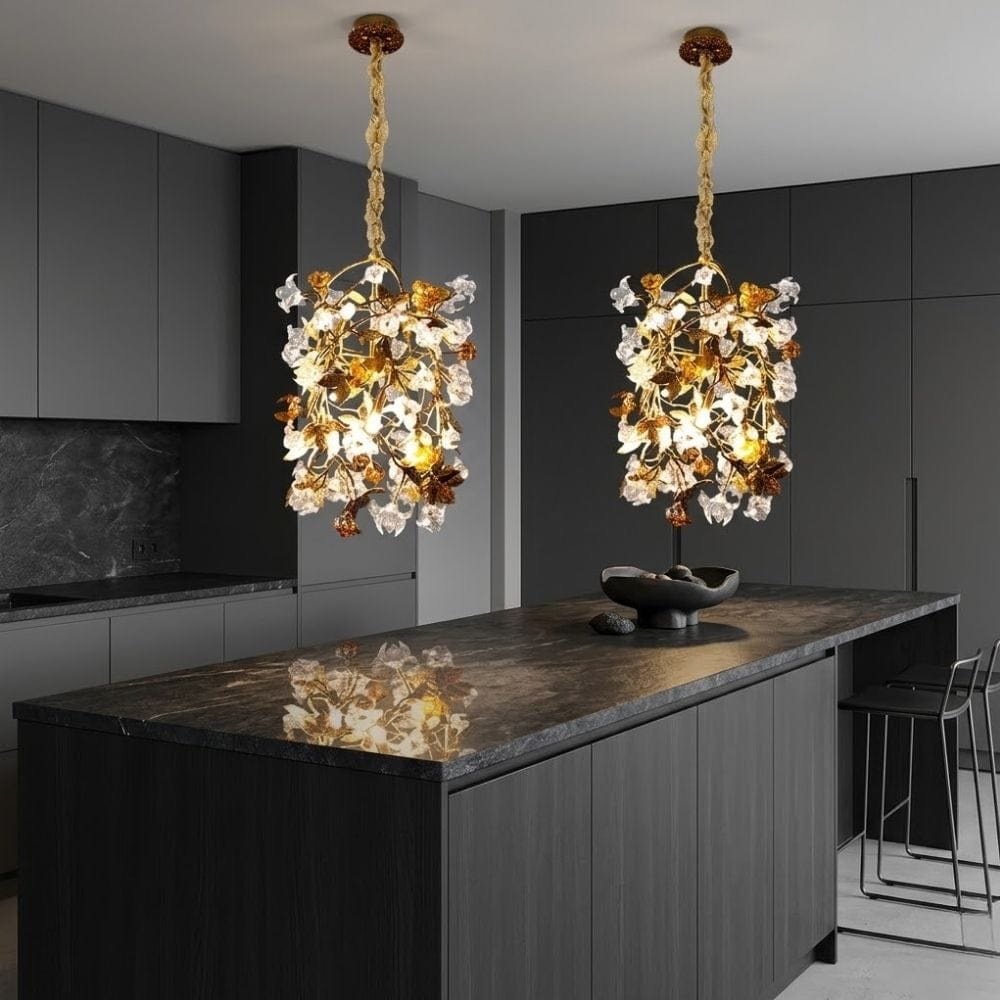 Astor Rustic Brass Pendant Light Modern Chandelier