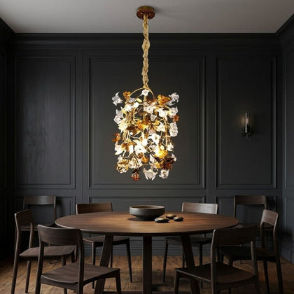 Astor Rustic Brass Pendant Light Copper / Warm White 3000K Modern Chandelier