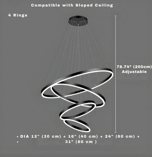 Asty Modern Ring Led Chandelier Modern Chandelier