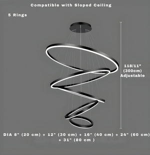 Asty Modern Ring Led Chandelier Modern Chandelier