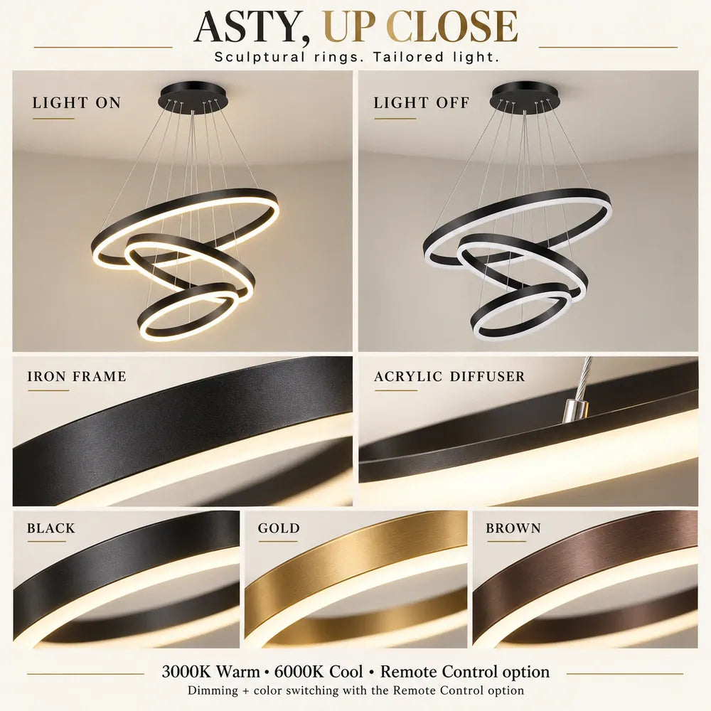 Asty Modern Ring Led Chandelier Modern Chandelier