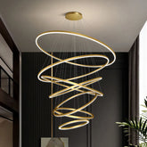 Asty Modern Ring Led Chandelier Gold / 3 / Warm Light 3000K Modern Chandelier