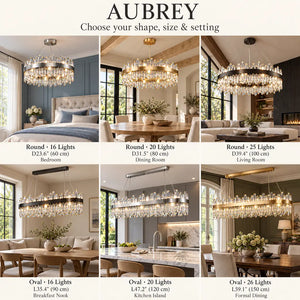 Aubrey Luxury Crystal Chandelier Modern Chandelier