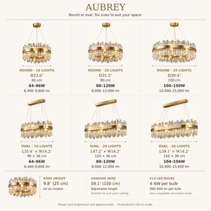 Aubrey Luxury Crystal Chandelier Modern Chandelier
