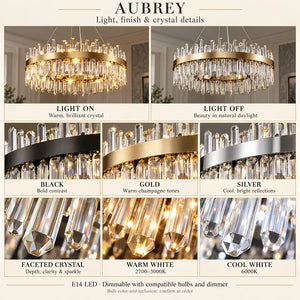 Aubrey Luxury Crystal Chandelier Modern Chandelier