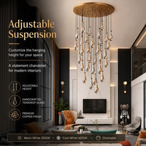Aura Modern Copper Chandelier Modern Chandelier