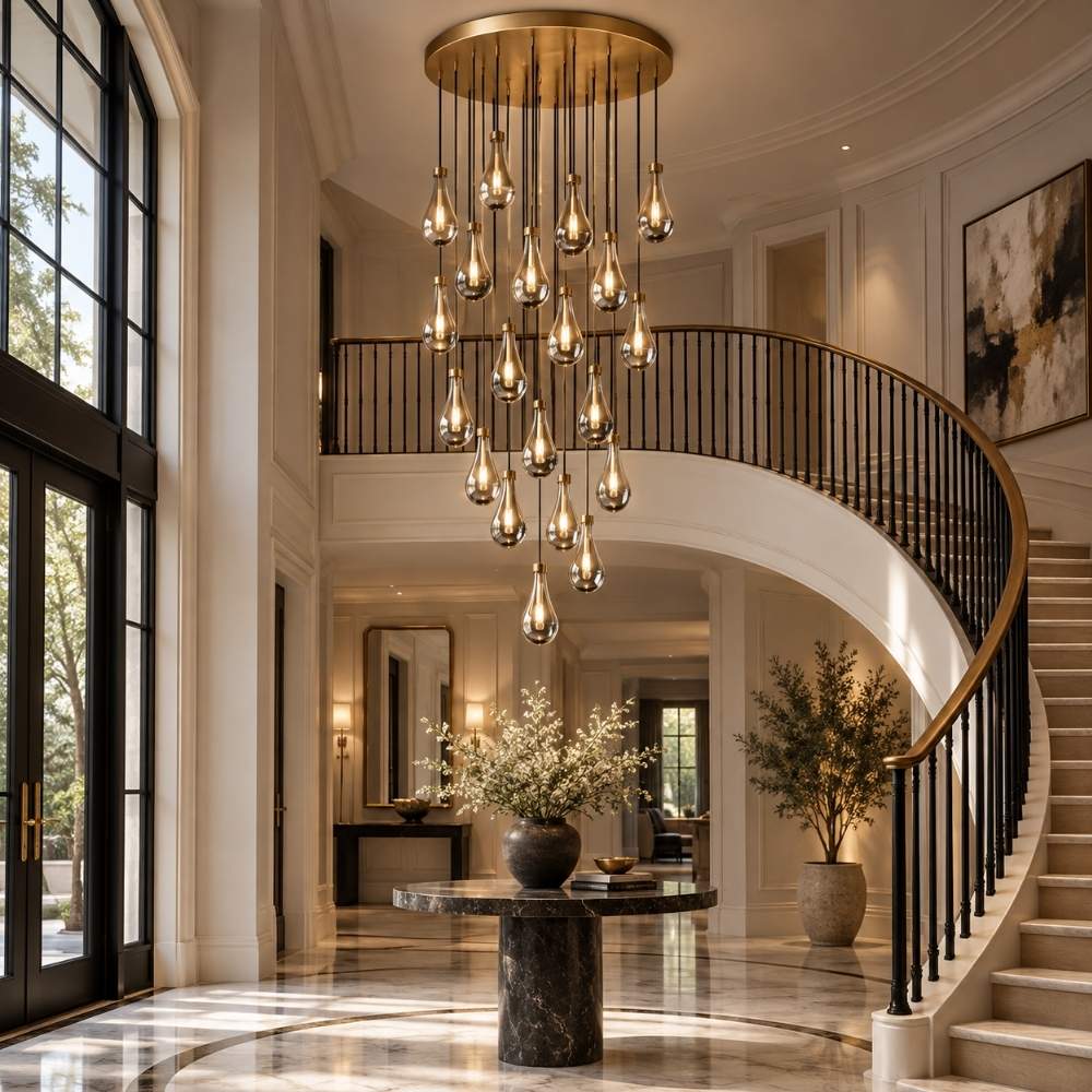 Aura Modern Copper Chandelier Modern Chandelier
