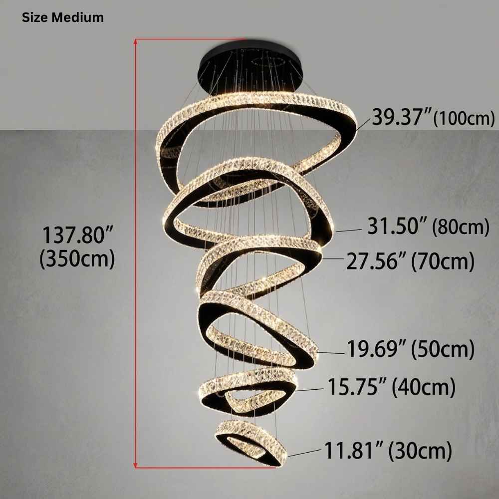 Aureli Crystal Spiral Chandelier Modern Chandelier