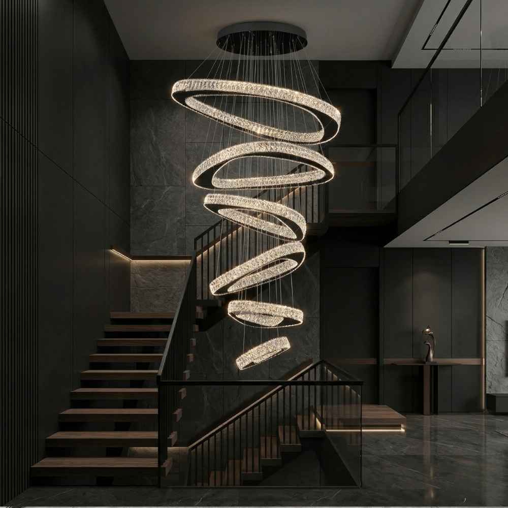 Aureli Crystal Spiral Chandelier Modern Chandelier