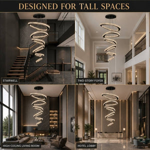 Aureli Crystal Spiral Chandelier Modern Chandelier