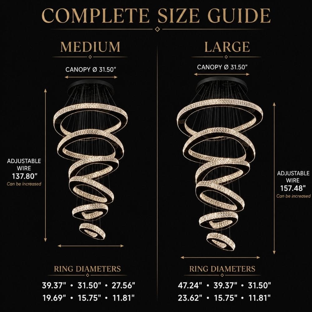 Aureli Crystal Spiral Chandelier Modern Chandelier