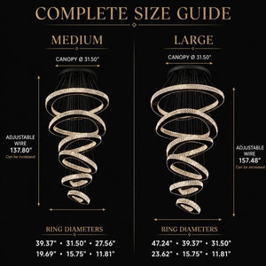 Aureli Crystal Spiral Chandelier Modern Chandelier