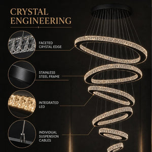 Aureli Crystal Spiral Chandelier Modern Chandelier