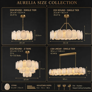 Aurelia Natural Alabaster Chandelier Modern Chandelier