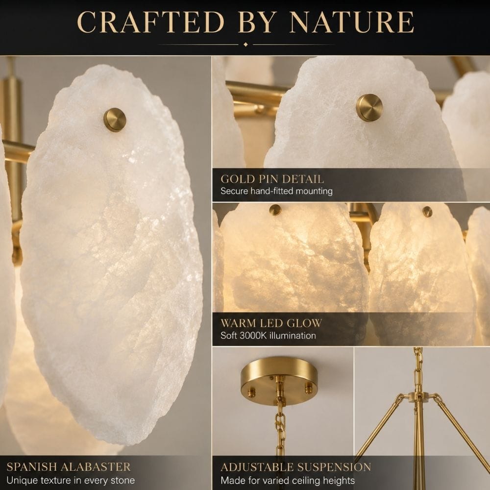 Aurelia Natural Alabaster Chandelier Modern Chandelier