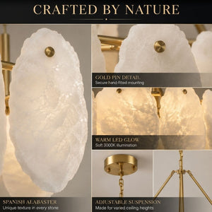 Aurelia Natural Alabaster Chandelier Modern Chandelier