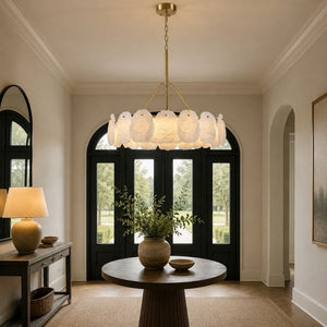 Aurelia Natural Alabaster Chandelier D24" Modern Chandelier