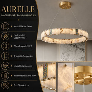 Aurelle Contemporary Round Chandelier Modern Chandelier