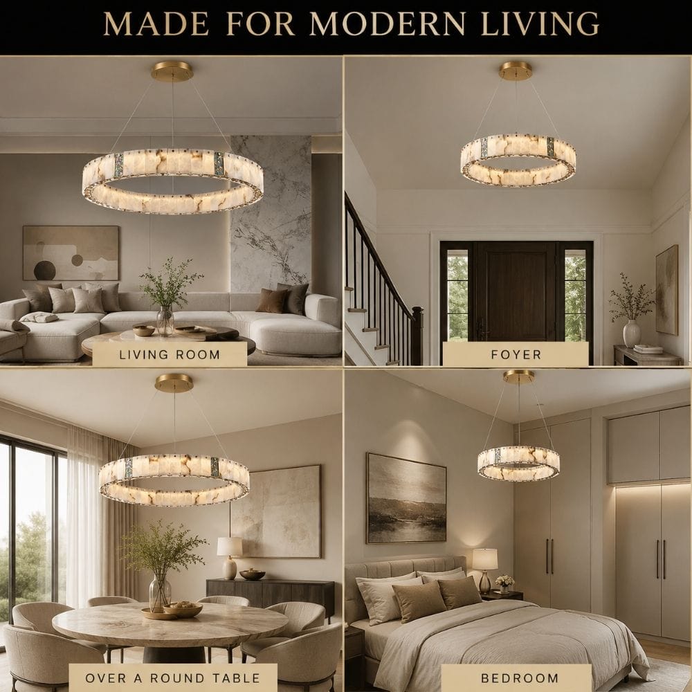 Aurelle Contemporary Round Chandelier Modern Chandelier