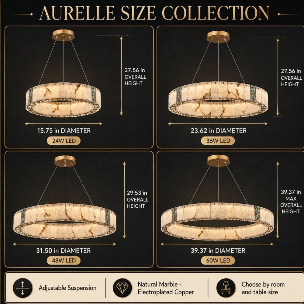 Aurelle Contemporary Round Chandelier Modern Chandelier