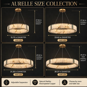 Aurelle Contemporary Round Chandelier Modern Chandelier