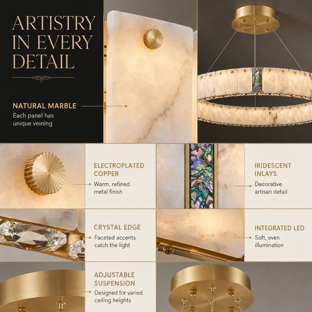 Aurelle Contemporary Round Chandelier Modern Chandelier