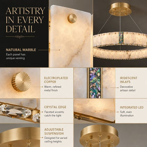 Aurelle Contemporary Round Chandelier Modern Chandelier