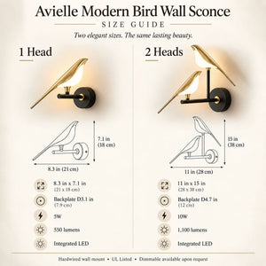 Avielle Modern Bird Wall Sconce Modern Chandelier