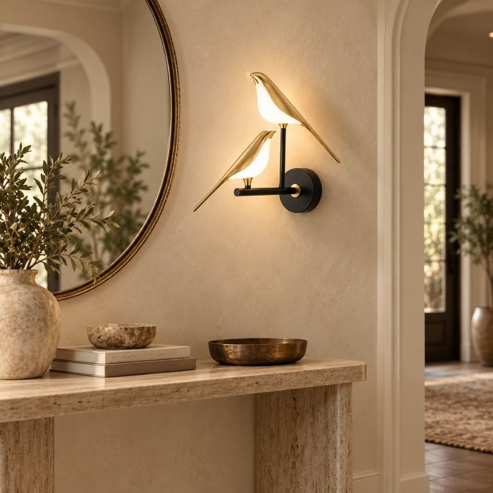Avielle Modern Bird Wall Sconce 2 / Warm Light 3000K Modern Chandelier