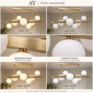Ay Modern Linear Kitchen Island Light Modern Chandelier
